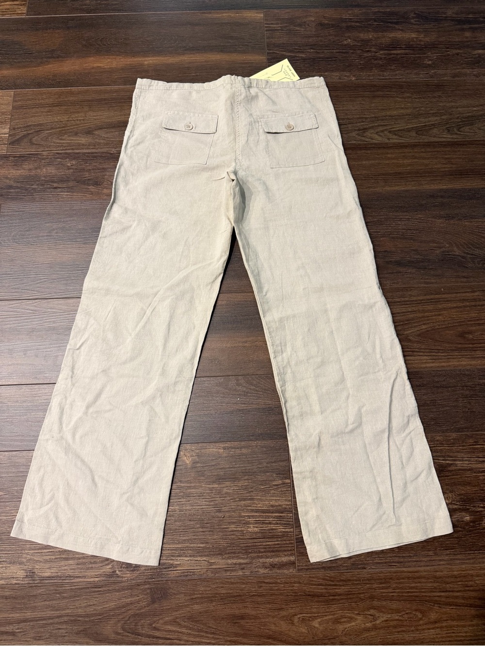 Linen-Blend Drawstring Pants - Picture 9 of 9